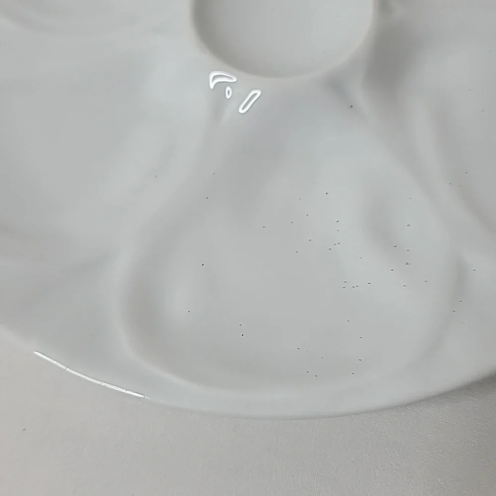 Vintage 60's Oyster Dish Plate Ceramic Stoneware Porcelain White Serve Platter